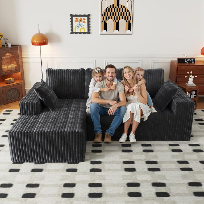 NinetySixInch Configurable Modular Sectional Sofa Memory Foam