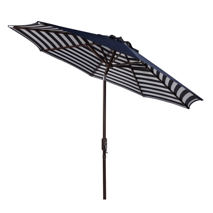 Outdoor Collection Athens inside Out Striped 9-Foot Umbrella Navy/White