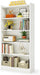 72-Inch Tall Bookcase, Modern 6-Tier White Library Bookshelf with Storage Shelves, Large Open Bookcases Wood Display Shelving Unit for Bedroom Living Room Office