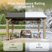 10' X 12' Outdoor Wood Gazebo, Hardtop Gazebo Permanent Wooden Pavilion with Gable Galvanized Steel Roof for Patio, Garden, Backyard, Natural
