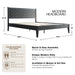 King Size Bed Frame, Solid Wood Platform Bed with Headboard & Footboard, 12 Sturdy Slatted, Central Metal Legs, Easy Assembly, Anti-Slip & Noise-Free, No Box Spring Needed, Ebony Oak Finish ORK-35