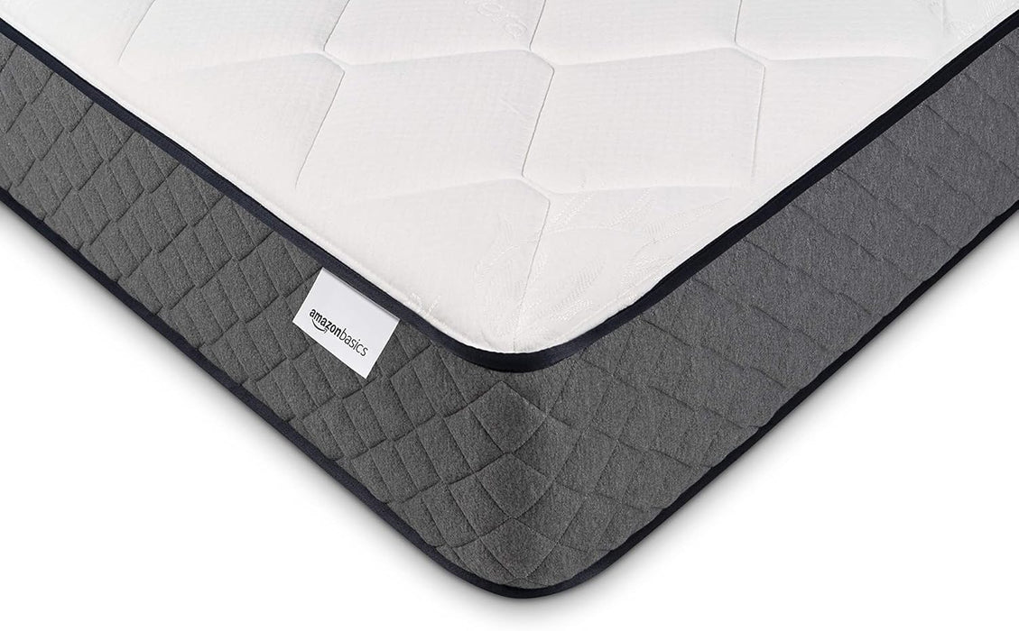 Memory Foam Mattress, Full Size Mattress, Hybrid, 10 Inch, Medium Feel, Motion Isolation Springs, White/Gray