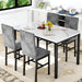 SlateGrey Marble Tabletop Five Piece DiningSet Premium