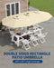 15 Ft Large Patio Umbrella with Lights, 36 LED Lights Double-Sided Patio Umbrella with Weighted Base for Poolside Garden Backyard