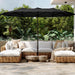 15X9Ft Large Patio Umbrella, Double-Sided Outdoor Market Rectangle Table 177''X104'' Umbrella with Crank Air Vents for Deck Pool Patio(1.9" Pole, Black)