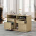 4 Drawer Fluted File Cabinet with Lock for Home Office