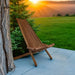 Wooden Folding Tamarack Chairs, FSC Certified Acacia Low Profile Adirondack Chairs, Wood Folding Chair for Outdoor, Patio, Porch, Pool, Backyard, Garden, Balcony and Deck - Chestnut - Single