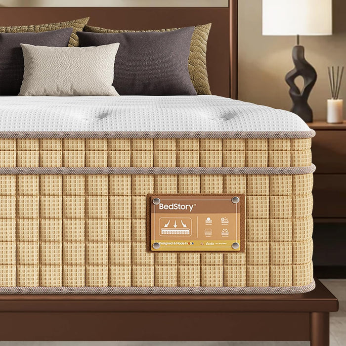 14 Inch Medium Firm Queen Hybrid Mattress with Zoned Support