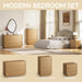 Modern 6 Drawers Dresser for Bedroom, 43.3" Tall Dresser-Brown