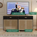Cat Litter Box Enclosure Wood Cat Crate Furniture with Scratching Pad Doors