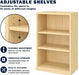 【2026 Adjustable Shelves 3-Tier Bookcase, 71 Inches, Wooden Open Display Floor Bookshelf (Oak Color)