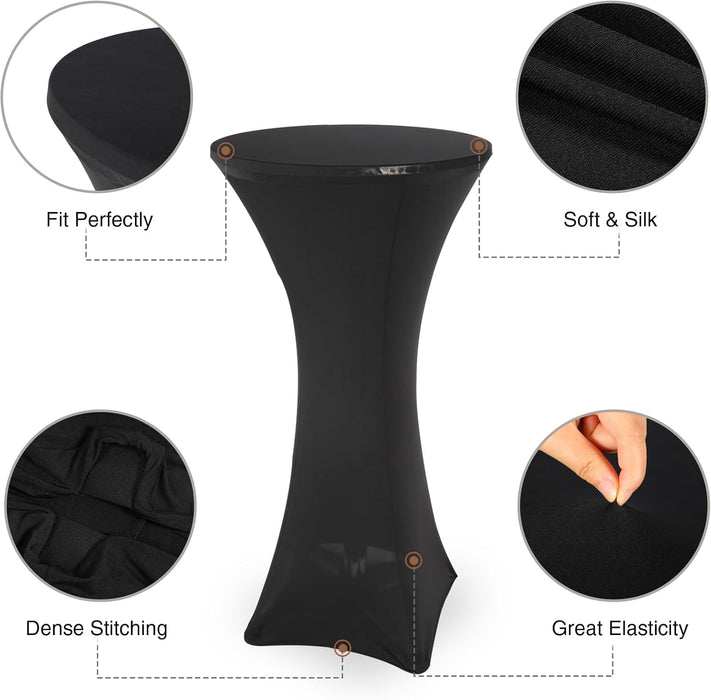 24Inch Folding Pub Table With Black HeightAdjustable