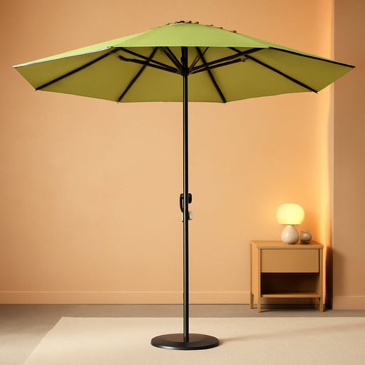 12-Year Protection 7.5-Ft Outdoor Patio Umbrella, Sunbrella Fade-Resistant Fabric, Auto-Tilt, Heavy Duty Aluminum Frame, 8 Reinforced Ribs for Pool or Deck, Bronze Pole, Parrot