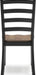 Wildenauer Rustic Armless Dining Chair, Set of 2, Black & Light Brown