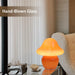 Mushroom Lamp Orange Glass Mushroom Table Lamp for Bedrooms, Living Room, Aesthetic Lamps for Bedroom, Cute Bedside Lamp
