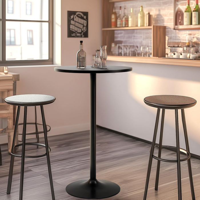 40 Inch Round Bistro Pub Table SteelFrameConstruction