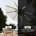 Durable Solar Led Patio Umbrellas with 32LED Lights 9FT (Light Beige)