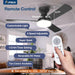 2 Pack Ceiling Fans with Lights, 42 Inch Low Profile Ceiling Fan with Light and Remote Control, Flush Mount, Reversible, 3CCT, Dimmable, Noiseless, Black Ceiling Fan for Bedroom, Indoor/Outdoor