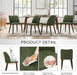 Upholstered Dining Chairs Set of 4, Modern PU Leather Dining Room Kitchen Side Chair with Padded Seat and Wood Legs Restaurant/Cafe, Green