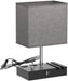 Grey Dimmable Nightstand Lamp Illuminating Ambient Lighting