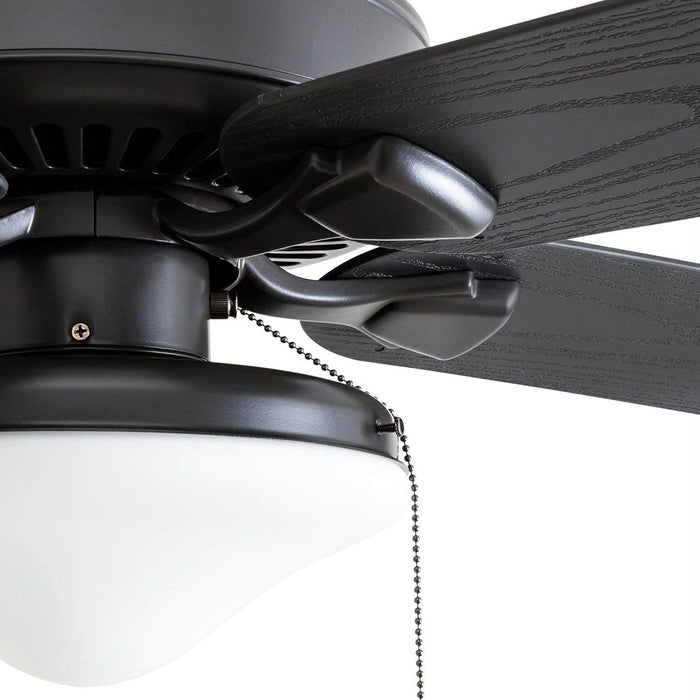 Ceiling Fans Belmar 52 Inch Ceiling Fan with Light, Indoor/Outdoor Ceiling Fan with Pull Chain, LED Tri-Mount 5 Blade Design, ETL Damp Rated, Bronze (50512-01)