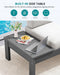 HDPE Outdoor Furniture Set, 4 Seats Outdoor Sectional with Coffee Table, All-Weather Patio Sofa Set, Patio Conversation Sets with Adjustable Backrest Sofa for Garden, Backyard, Grey with Beige