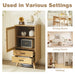 Rattan 1-Door Cabinet