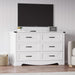 6-Drawer Dresser for Bedroom – 47" Wide Modern Wooden Chest with Natural Wood Texture, TV Stand & Storage, Metal Corner Brackets, Wood Drawer Organizer for Living Room, Hallway