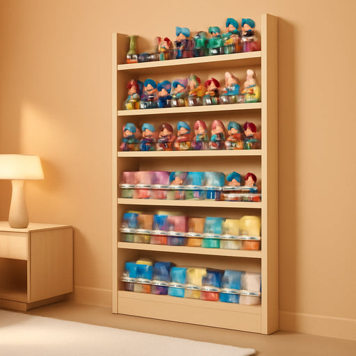 Behind Door Kids Bookshelf Solid Wood SpaceSavingDesign