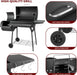 Charcoal Grill with Offset Smoker,Bbq Grills with Side Table,Outdoor Cooking with 714 Square Inches,Backyard Camping Picnics, Patio and Parties, Black by