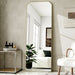 57x20 Full Length Mirror GoldRoundedCornerAluminumFrame