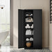 Metal Storage Cabinet-72” Tall Steel File Cabinet with Lockable Doors and Adjustable Shelves-Black Steel Storage Cabinet for Home, School, Office, Garage