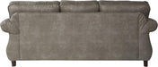 Leinster Faux Leather Upholstered Nailhead 3-Piece Livingroom Set, Sofa, Loveseat, and Chair Set in Stone Gray