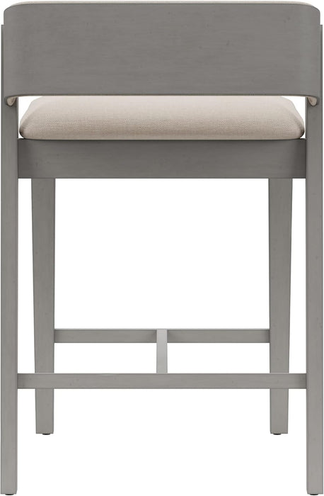 Dresden Wood Counter Height Stool, Distressed Gray