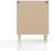 Buffet Cabinet Sideboard with Rattan Decorated Doors Kitchen Storage Cupboard Accent Cabinet (White)