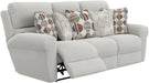 Catnapper Beige Power Reclining Sofa with Soft Fabric, Cool Gel Memory Foam, Steel Tech Frame, Pocket Coil Seating, Accent Pillows, RV Theater Comfort