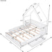 Queen Size Kids HouseBedFrame With UnderBedStorageDrawers