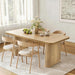 Dining Table for 6-8 People-62 Long Kitchen Dinner Table, Light Oak