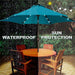 7.5 Ft Solar Umbrella, 18 LED Lighted Patio Umbrella, Table Market Umbrella