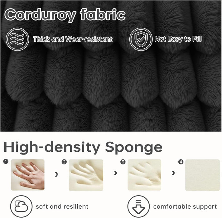 NinetySixInch Configurable Modular Sectional Sofa Memory Foam