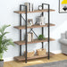 Industrial Strength Bookshelf With Rustic Oak Finish