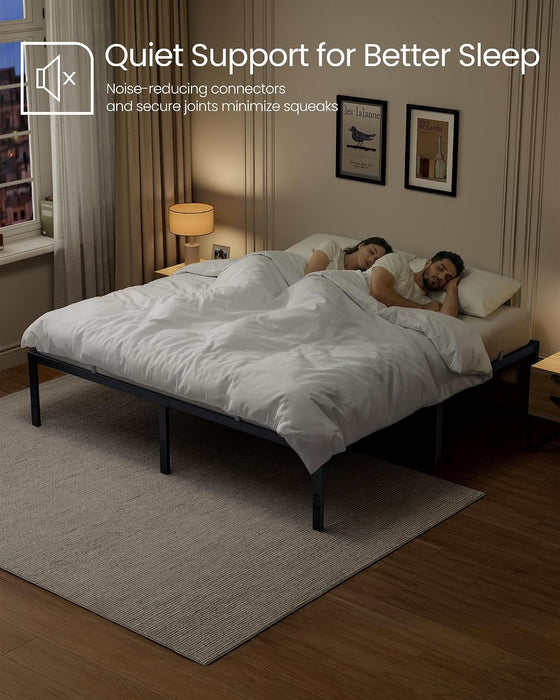 King Metal Bed Frame, 18 Inches Tall, 1100 Lb Weight Capacity