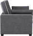 Ainsley Loveseat with Pull Out Sleeper Microfiber Charcoal Full