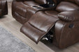Loveseat Brown Faux Leather Sofa Set