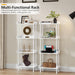 Bookcase 4 Tier Bookshelf, Vintage Small Bookshelf for Small Spaces, Wooden Book Shelf Small Bookcase for Living Room Bedroom