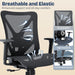Ergonomic Office Chair, Mesh Computer Desk Chairs with BIFMA X5.1 Certified, Adjustable Lumbar Support, 3D Arm, Tilt Back, Wide Seat, Comfy Swivel Work Task Chair for Company and Home (Obsidian Black)