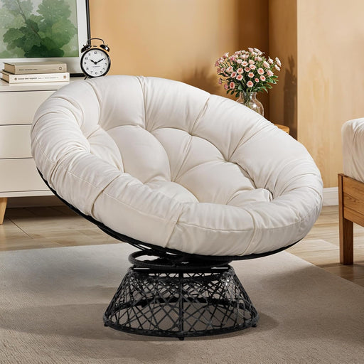 40 Inch Ergonomic Papasan Chair Cushioned Comfortably