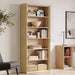 72" Tall Bookcase, 6-Tier Open Bookshelf with Adjustable Shelves, Wooden Floor Standing Display Storage Shelves for Living Room, Home Office, Study Room, Natural Wood
