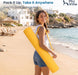 7Ft Fringe Beach Umbrella with Sand Anchor Outdoor Patio, UPF 50+, Yellow