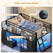Black PremiumMetalConstruction Twin Over Twin Bunk Bed